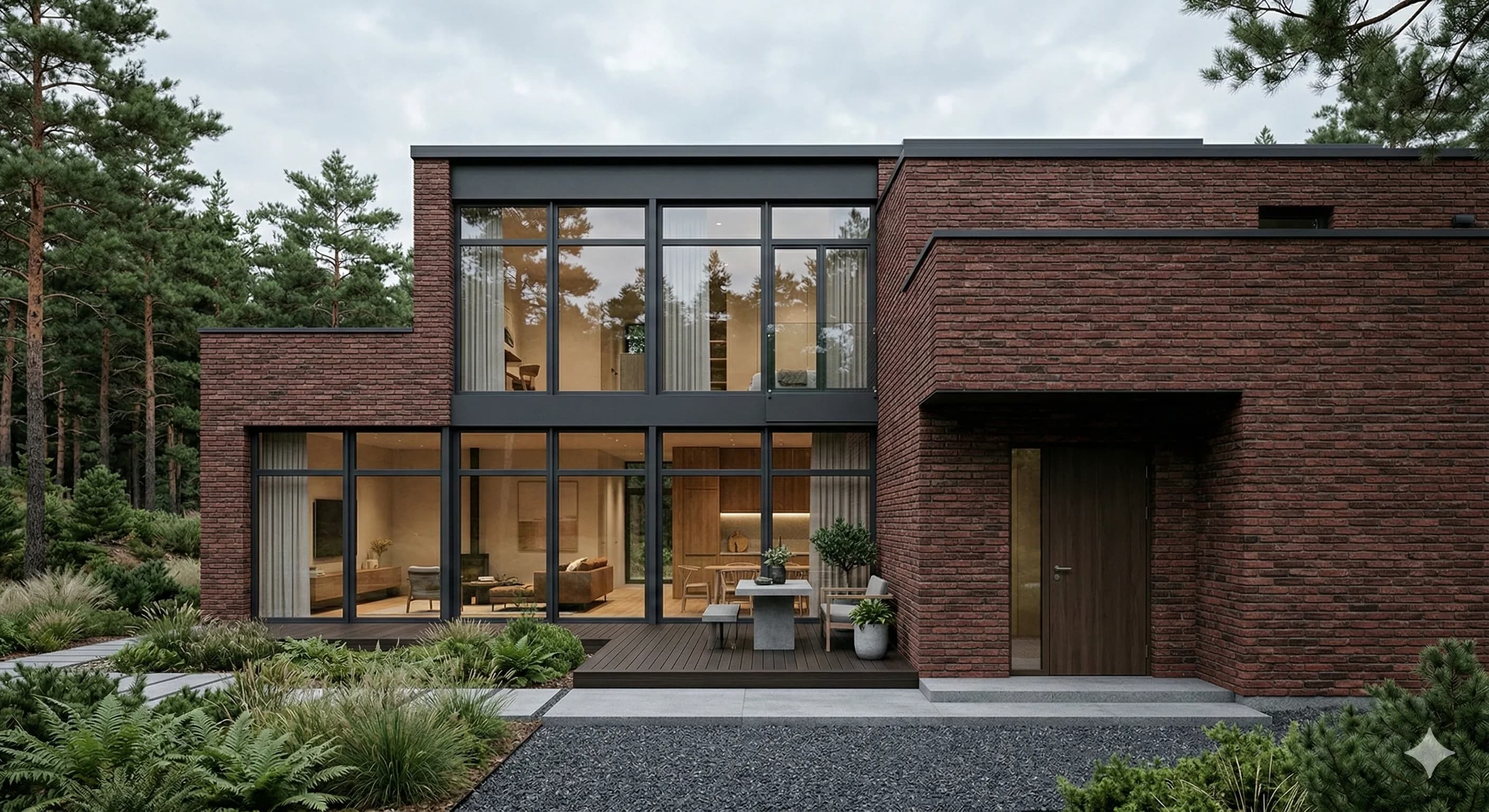 Дом с фасадной плиткой Hauswig